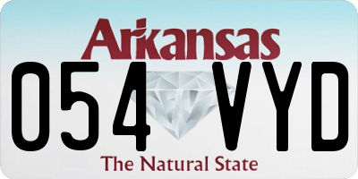 AR license plate 054VYD