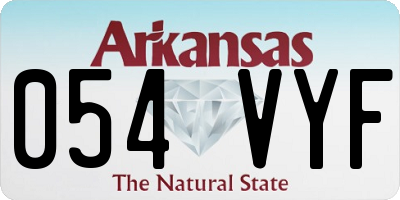 AR license plate 054VYF