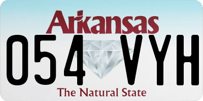 AR license plate 054VYH