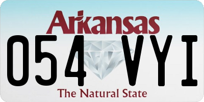 AR license plate 054VYI