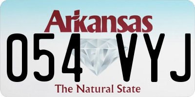 AR license plate 054VYJ