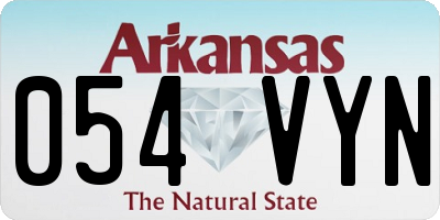 AR license plate 054VYN