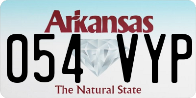 AR license plate 054VYP