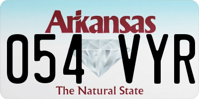 AR license plate 054VYR