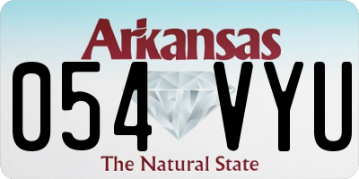 AR license plate 054VYU