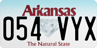 AR license plate 054VYX