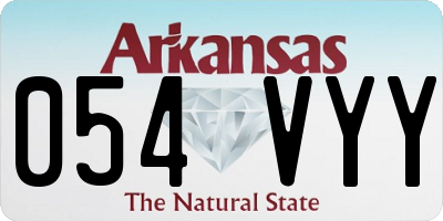 AR license plate 054VYY