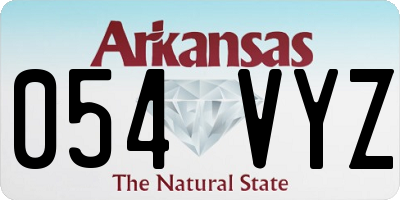 AR license plate 054VYZ