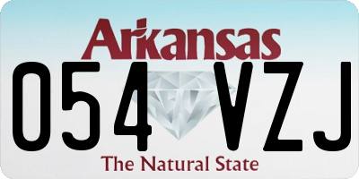 AR license plate 054VZJ