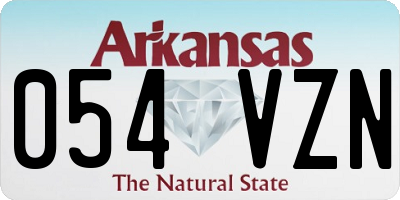 AR license plate 054VZN