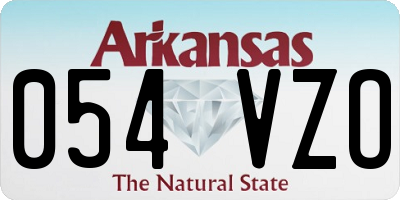 AR license plate 054VZO