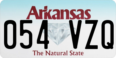 AR license plate 054VZQ