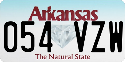 AR license plate 054VZW