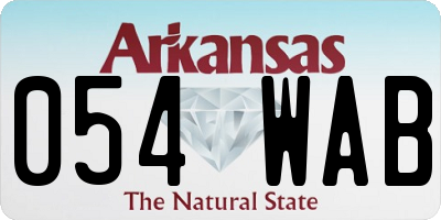 AR license plate 054WAB
