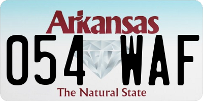AR license plate 054WAF