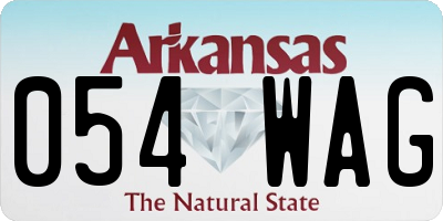 AR license plate 054WAG