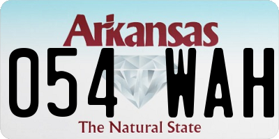 AR license plate 054WAH