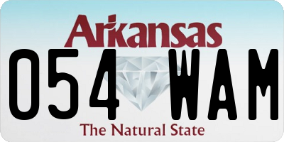 AR license plate 054WAM