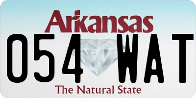AR license plate 054WAT