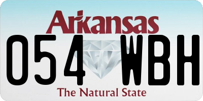 AR license plate 054WBH