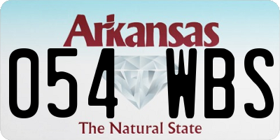 AR license plate 054WBS