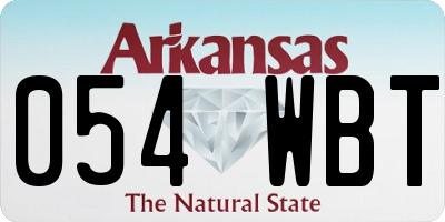 AR license plate 054WBT