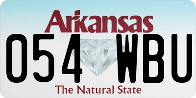 AR license plate 054WBU