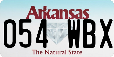 AR license plate 054WBX
