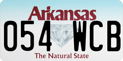 AR license plate 054WCB