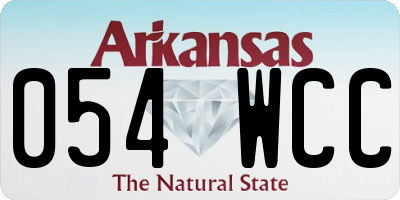 AR license plate 054WCC