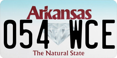 AR license plate 054WCE