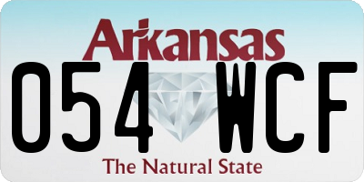 AR license plate 054WCF