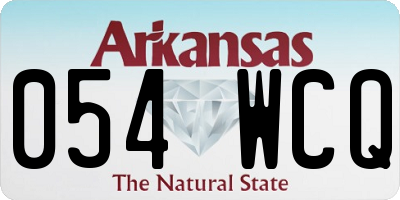 AR license plate 054WCQ