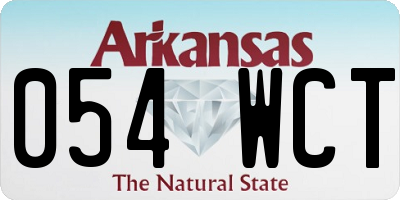 AR license plate 054WCT