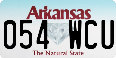 AR license plate 054WCU