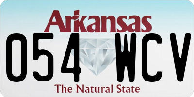 AR license plate 054WCV