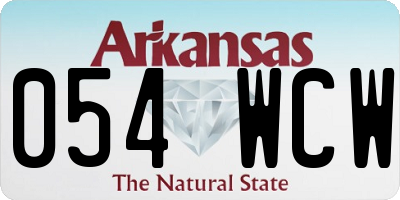AR license plate 054WCW