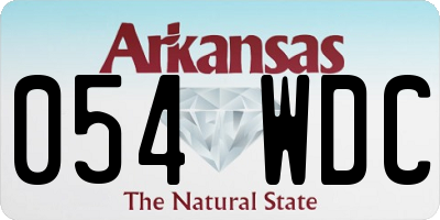 AR license plate 054WDC