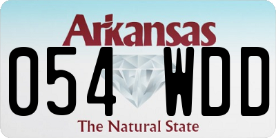 AR license plate 054WDD