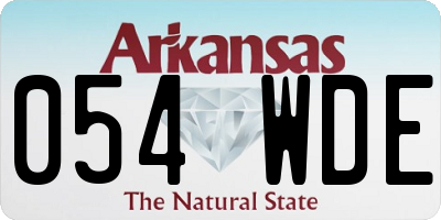 AR license plate 054WDE