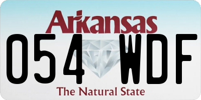 AR license plate 054WDF