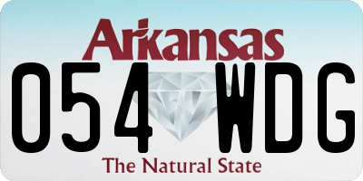 AR license plate 054WDG