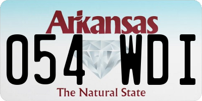 AR license plate 054WDI