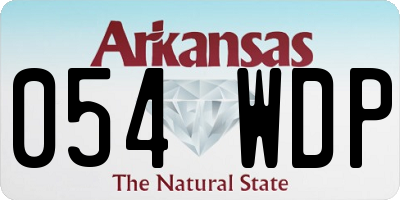 AR license plate 054WDP