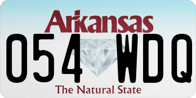 AR license plate 054WDQ