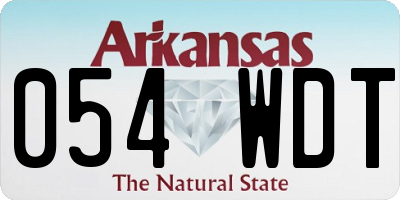AR license plate 054WDT