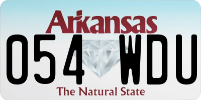 AR license plate 054WDU