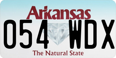 AR license plate 054WDX