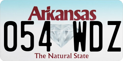 AR license plate 054WDZ