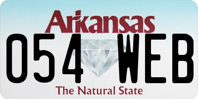 AR license plate 054WEB